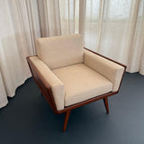 Mid-Century Modern Walnut Case Armchair By Mel Smilow