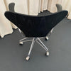 Arne Jacobsen Black Series 7 Swivel Adjustable Armchair Model 3217 Fritz Hansen