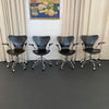 Arne Jacobsen Black Series 7 Swivel Adjustable Armchair Model 3217 Fritz Hansen
