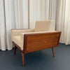 Mid-Century Modern Walnut Case Armchair By Mel Smilow