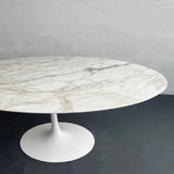 Large Oval Marble Tulip Dining Table By Eero Saarinen