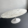 Large Oval Marble Tulip Dining Table By Eero Saarinen