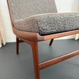 Scandinavian Modern Teak Slipper Chair Ottoman Set By Gerhard Berg