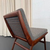 Scandinavian Modern Teak Slipper Chair Ottoman Set By Gerhard Berg