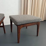 Scandinavian Modern Teak Slipper Chair Ottoman Set By Gerhard Berg