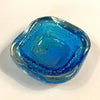 Petite Sapphire Bullicante Murano Art Glass  Dish
