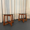 Mid-Century Modern Walnut "Bowtie" End Tables By Adrian Pearsall