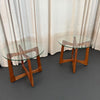 Mid-Century Modern Walnut "Bowtie" End Tables By Adrian Pearsall