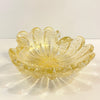 Midcentury Italian Murano Champagne Art Glass Clamshell Dish