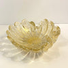 Midcentury Italian Murano Champagne Art Glass Clamshell Dish