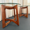 Mid-Century Modern Walnut "Bowtie" End Tables By Adrian Pearsall