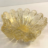 Midcentury Italian Murano Champagne Art Glass Clamshell Dish