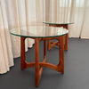 Mid-Century Modern Walnut "Bowtie" End Tables By Adrian Pearsall