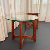 Mid-Century Modern Walnut "Bowtie" End Tables By Adrian Pearsall