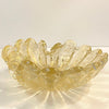 Midcentury Italian Murano Champagne Art Glass Clamshell Dish