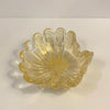 Midcentury Italian Murano Champagne Art Glass Clamshell Dish