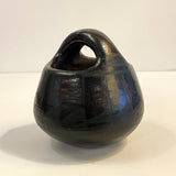 Petite Handmade Native American Black Ceramic Vessel
