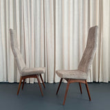 Pair Of Mid-Century Modern High Back Side Chairs By Adrian Pearsall