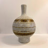 Mid-Century Modern Rustic Striped Studio Art Pottery Vase