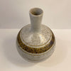 Mid-Century Modern Rustic Striped Studio Art Pottery Vase