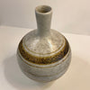 Mid-Century Modern Rustic Striped Studio Art Pottery Vase
