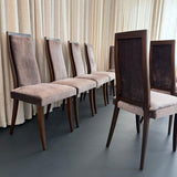Set Of Eight Mid-Century Modern Highback Dining Chairs By Harvey Probber