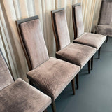 Set Of Eight Mid-Century Modern Highback Dining Chairs By Harvey Probber