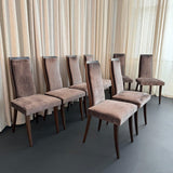 Set Of Eight Mid-Century Modern Highback Dining Chairs By Harvey Probber