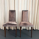 Pair of Mid-Century Modern Highback Dining Chairs By Harvey Probber