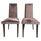 Pair of Mid-Century Modern Highback Dining Chairs By Harvey Probber