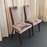 Set Of Eight Mid-Century Modern Highback Dining Chairs By Harvey Probber