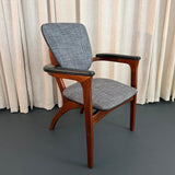 Mid-Century Modern Sculptural Walnut Armchair By Boling Chair Co.