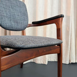 Mid-Century Modern Sculptural Walnut Armchair By Boling Chair Co.