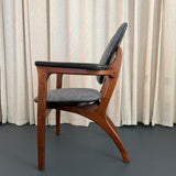 Mid-Century Modern Sculptural Walnut Armchair By Boling Chair Co.