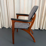 Mid-Century Modern Sculptural Walnut Armchair By Boling Chair Co.