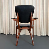 Mid-Century Modern Sculptural Walnut Armchair By Boling Chair Co.