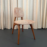 Mid-Century Modern Sculptural Walnut Side Chair By Bertha Schaefer