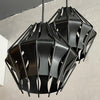 Mid-Century Studio Made Slat Steel Diamond Pendants
