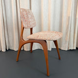 Mid-Century Modern Sculptural Walnut Side Chair By Bertha Schaefer