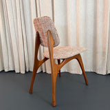 Mid-Century Modern Sculptural Walnut Side Chair By Bertha Schaefer