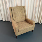 Mid-Century Modern Upholstered High Back Lounge Chair