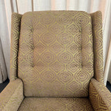 Mid-Century Modern Upholstered High Back Lounge Chair