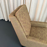 Mid-Century Modern Upholstered High Back Lounge Chair