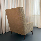 Mid-Century Modern Upholstered High Back Lounge Chair