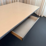 Mid-Century Industrial Brushed Steel Police Station Desk