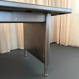 Mid-Century Industrial Brushed Steel Police Station Desk