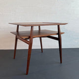 Gio Ponti Tiered Walnut Side Table For Singer & Sons