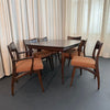 Mid-Century Modern Ebonized Birch "Tuxedo" Dining Set By Heywood-Wakefield