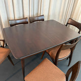 Mid-Century Modern Ebonized Birch "Tuxedo" Dining Set By Heywood-Wakefield