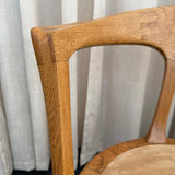 Mid-Century Artisan-Made Oak Bentwood Oval Dining Set